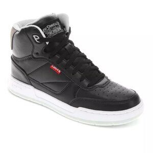 Levi's Womens Venice Synthetic Leather Casual High Top Sneaker Shoe, White/Parch